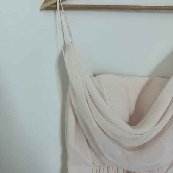 Adrianna Papell Champagne Yvory Blush Crepe Dress - Picture 3 of 12